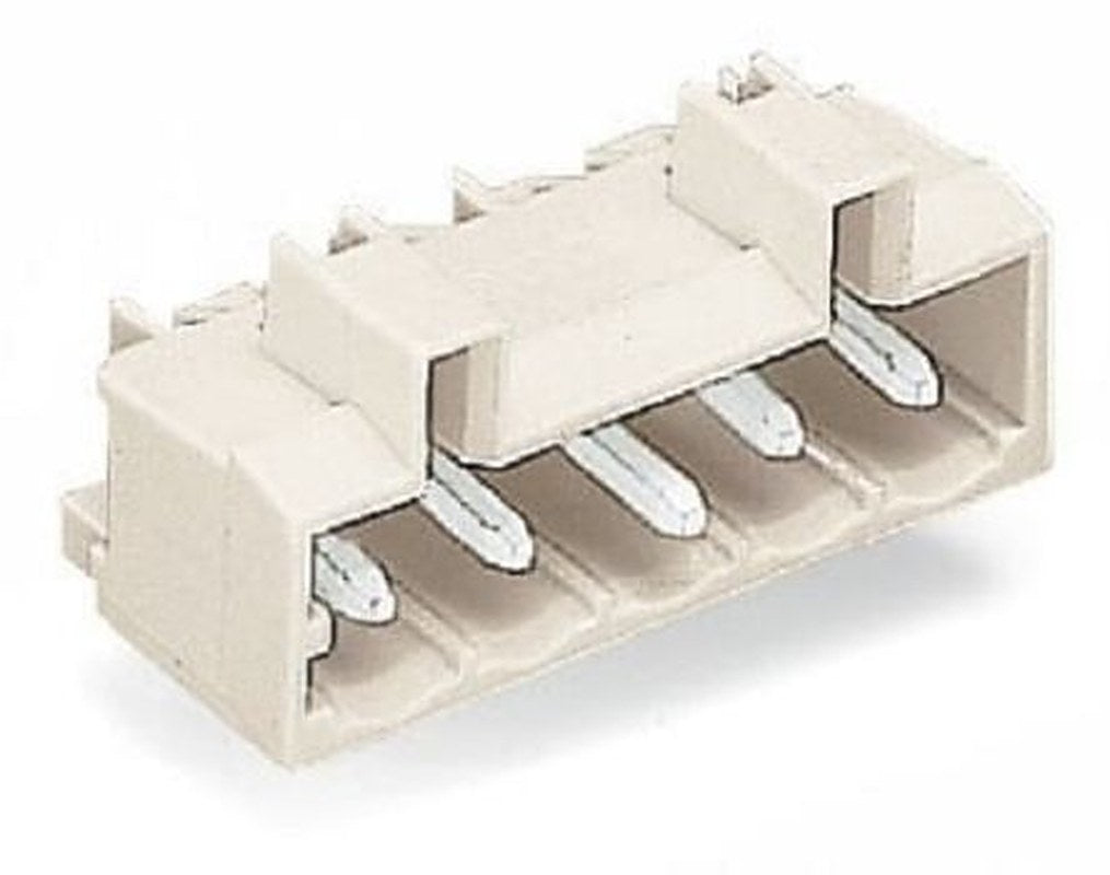 WAGO 721 Series Angled Through Hole Header, 20 Contact(s), 5 mm Pitch, 1 Row, Shrouded