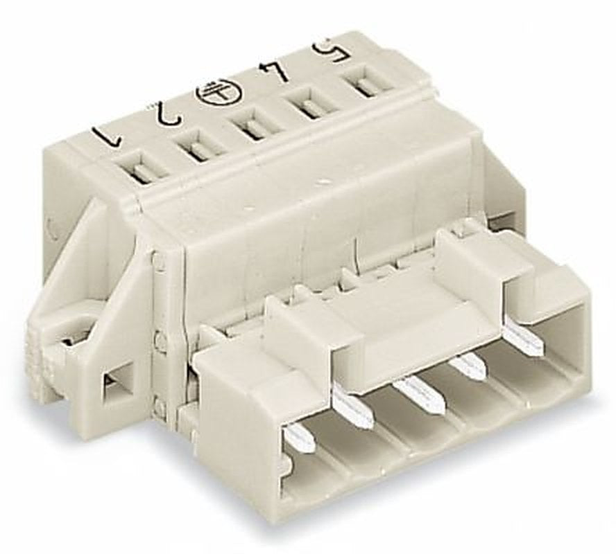 WAGO 721 Series Cable Male Lighting Connector Male Cage Clamp, 4-Pole, 12A, 4-Way