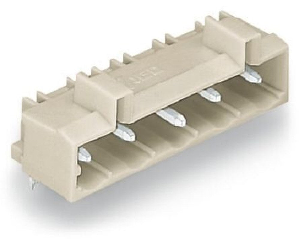 WAGO 721 Series Angled Through Hole Header, 3 Contact(s), 7.5 mm Pitch, 1 Row, Shrouded