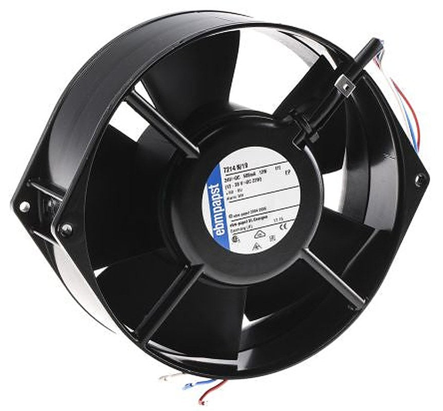 ebm-papst 7200 N Series Axial Fan, 24V dc, 360 m³/h, 12 W, IP20 150 mm 55mm 55 mm
