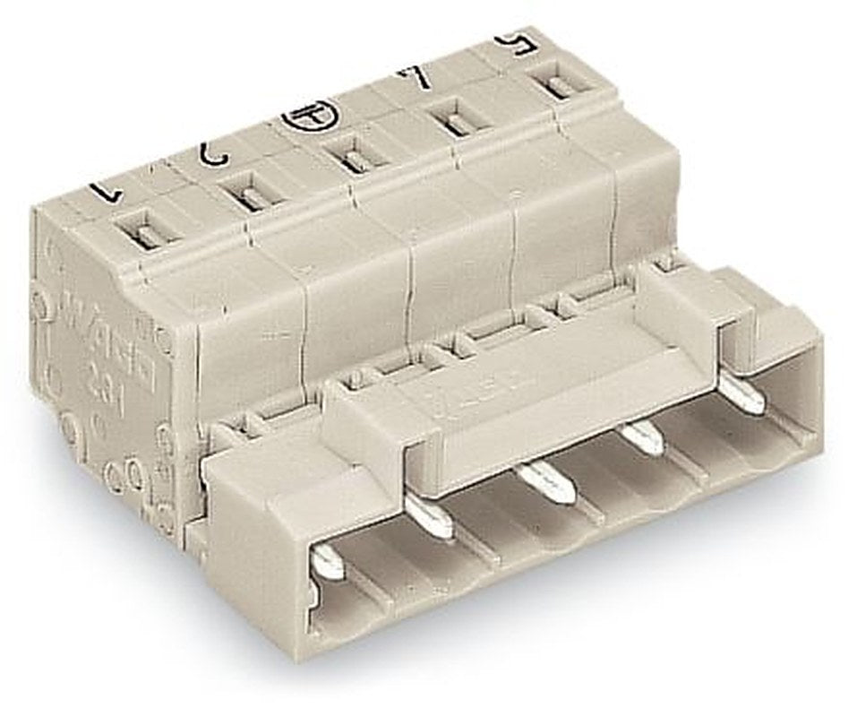 WAGO 723 Series Cable Male Lighting Connector Male Cage Clamp, 3-Pole, 12A, 3-Way