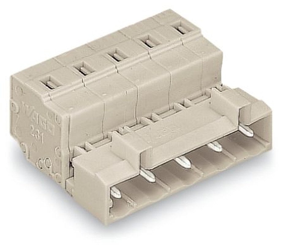 WAGO 723 Series Cable Male Lighting Connector Male Cage Clamp, 3-Pole, 12A, 3-Way