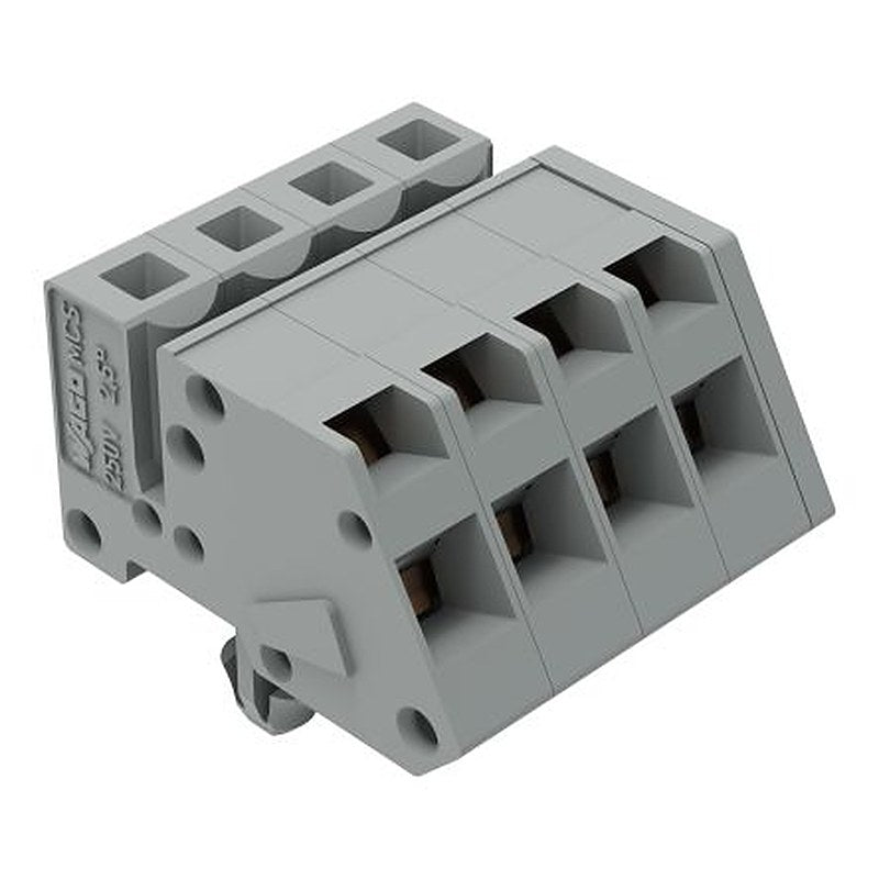 WAGO 731 Series Flange Connector Female Cage Clamp, 4-Pole, 12A, 4-Way