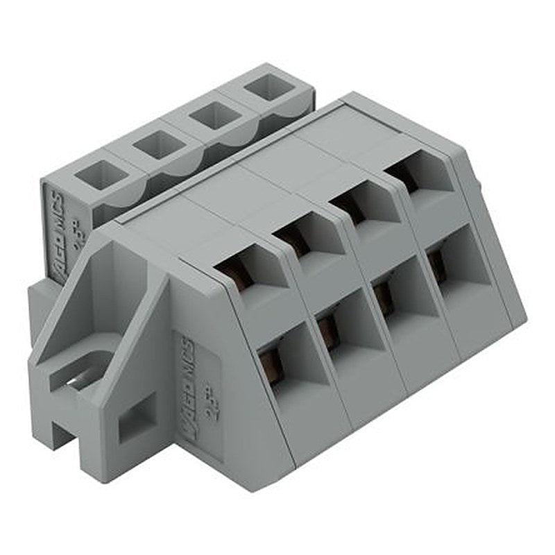 WAGO 731 Series Flange Connector Female Cage Clamp, 4-Pole, 12A, 4-Way