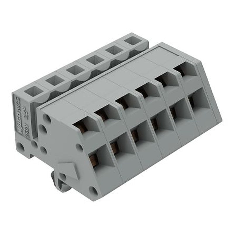 WAGO 731 Series Flange Connector Female Cage Clamp, 6-Pole, 12A, 6-Way