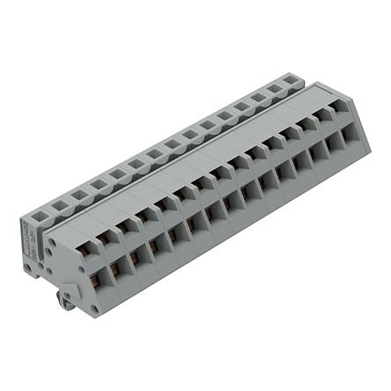 WAGO 731 Series Flange Connector Female Cage Clamp, 15-Pole, 12A, 15-Way