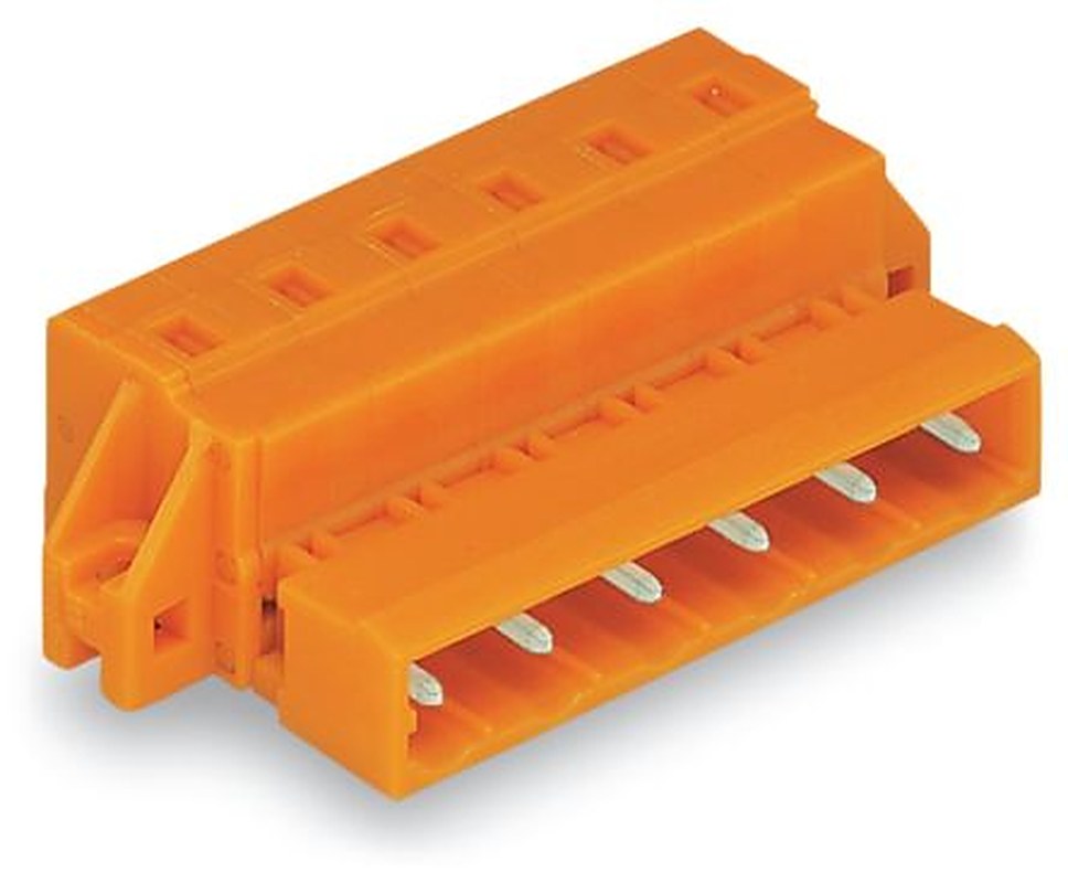 WAGO 731 Series Cable Male Lighting Connector Male Cage Clamp, 6-Pole, 12A, 6-Way