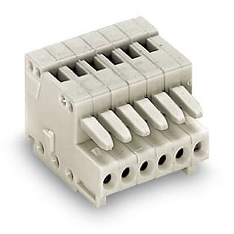 WAGO 733 Series Pluggable Terminal Block, 4-Contact, 2.5 mm Pitch, 1 Row, 733-104-1