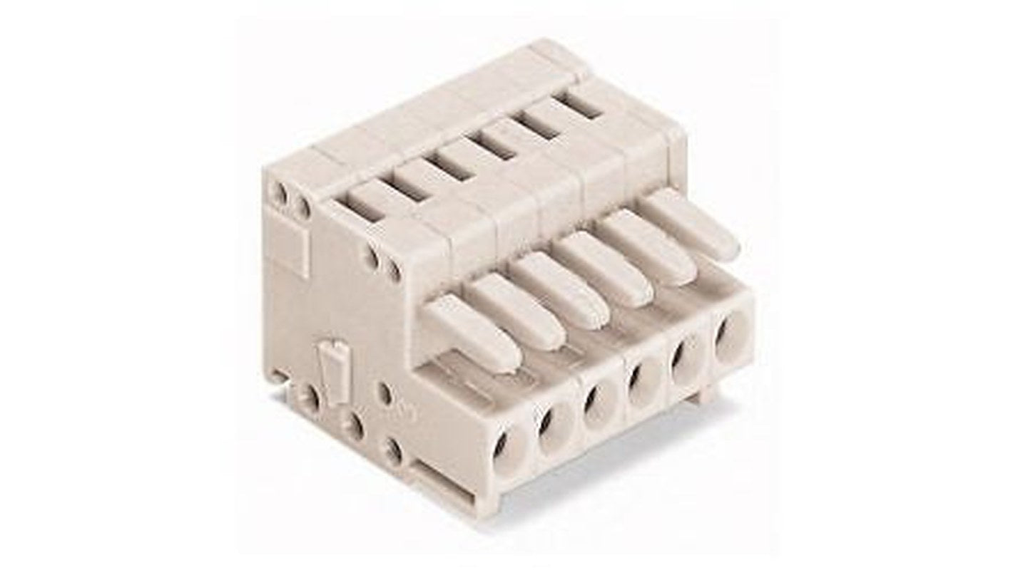WAGO 734 Series Pluggable Terminal Block, 4-Contact, 3.5 mm Pitch, 1 Row, 734-104