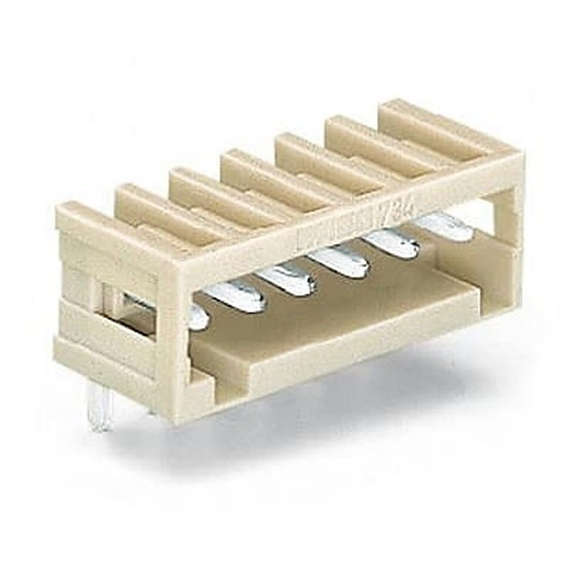 WAGO 734 Series Angled Through Hole Header, 2 Contact(s), 3.5 mm Pitch, 1 Row, Shrouded