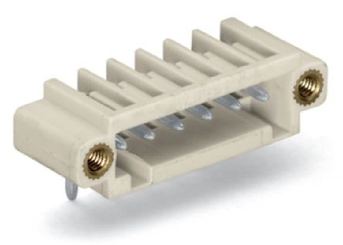 WAGO 734 Series Angled Through Hole Header, 7 Contact(s), 3.5 mm Pitch, 1 Row, Shrouded