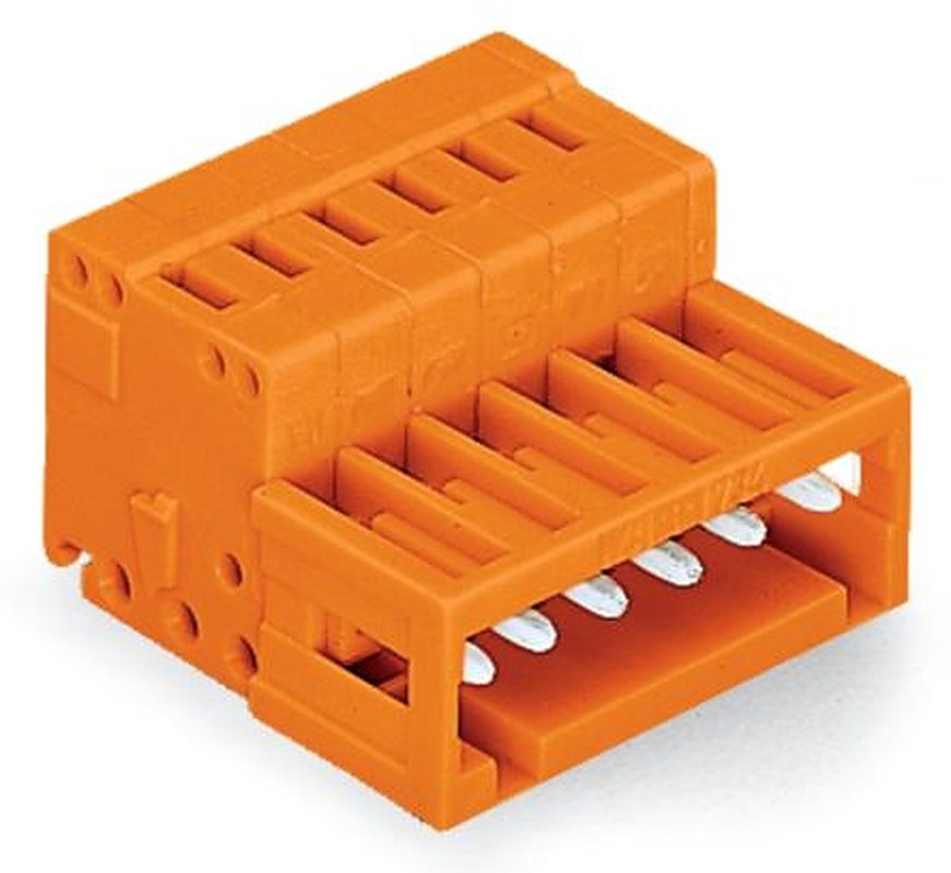 WAGO 734 Series Plug-in Male Lighting Connector Male Cage Clamp, 8-Pole, 10A, 8-Way, IP20