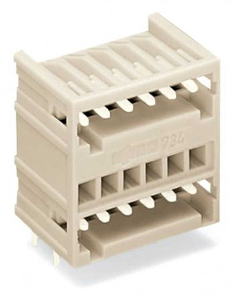 WAGO 734 Series Angled PCB Header, 20 Contact(s), 3.5 mm Pitch, 2 Row, Unshrouded