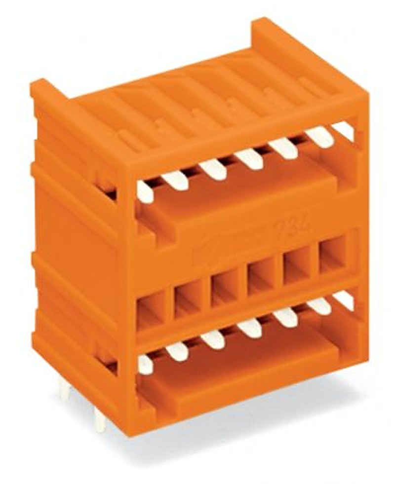 WAGO 734 Series Angled PCB Header, 18 Contact(s), 3.81 mm Pitch, 2 Row, Unshrouded