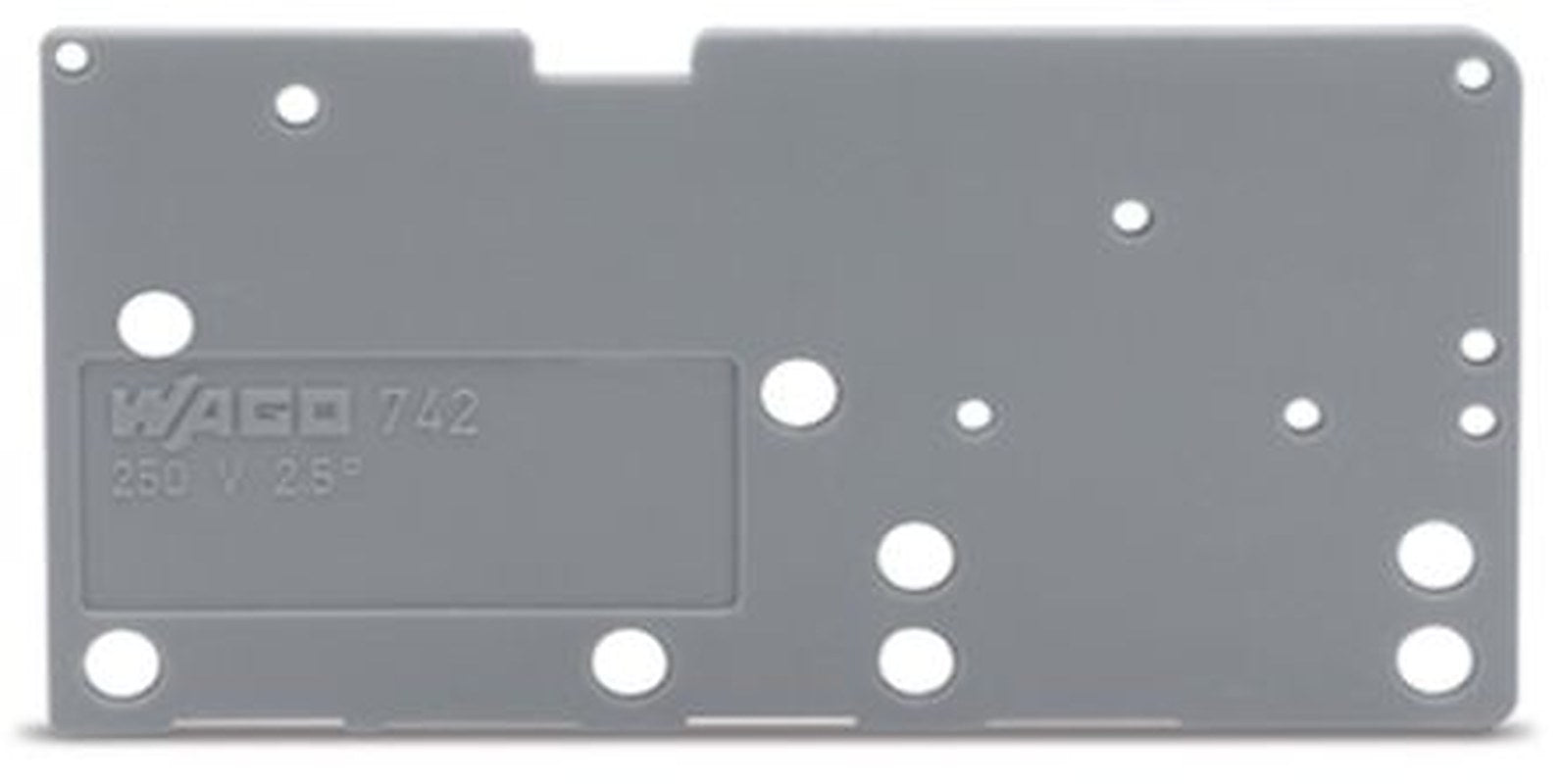 WAGO 742 Series End Plate for Use with Rail Mount Terminal Blocks