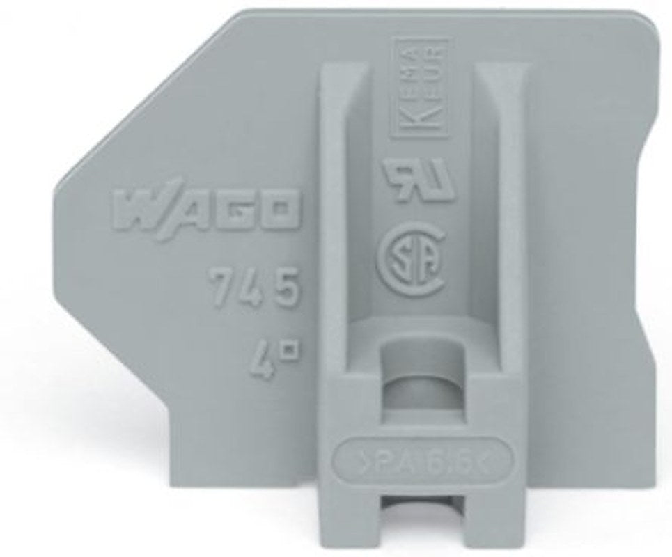 WAGO 745 Series End Plate for Use with Rail Mount Terminal Blocks