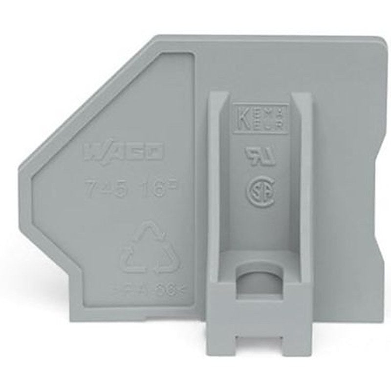 WAGO 745 Series End Plate for Use with Terminal Block, CSA