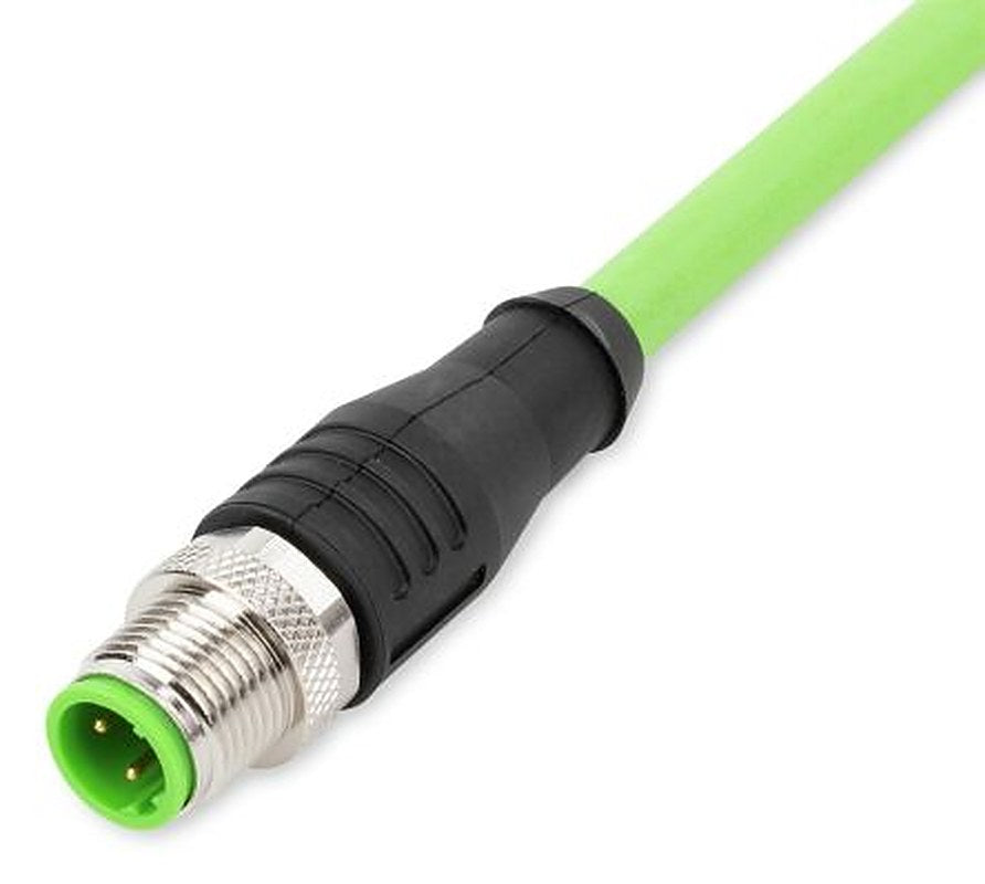 WAGO M12, 20 m Ethernet Cable, Green Screened Polyurethane Sheath