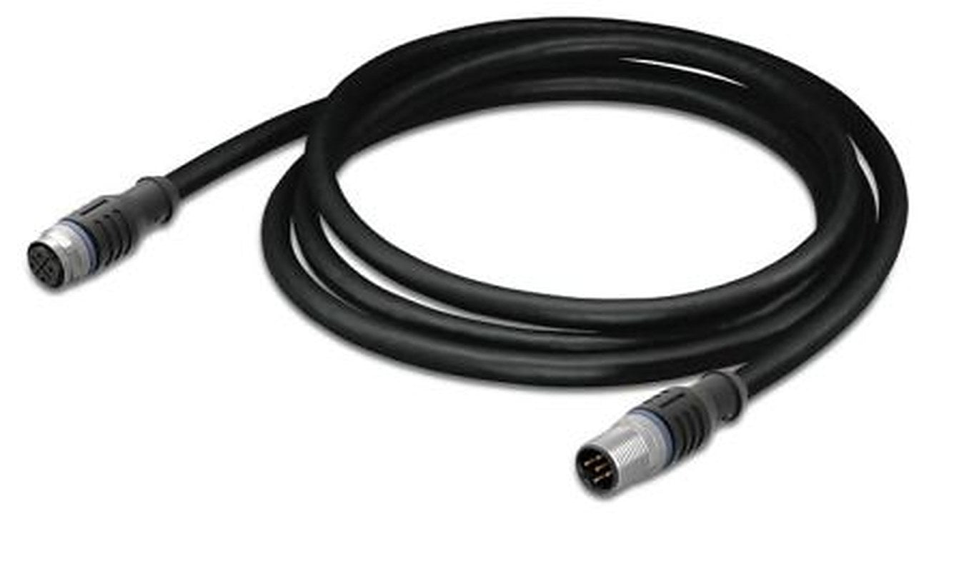 WAGO Female 5 way M12, Straight to Male 5 way M12, Straight Actuator/Sensor Cable, 1 m