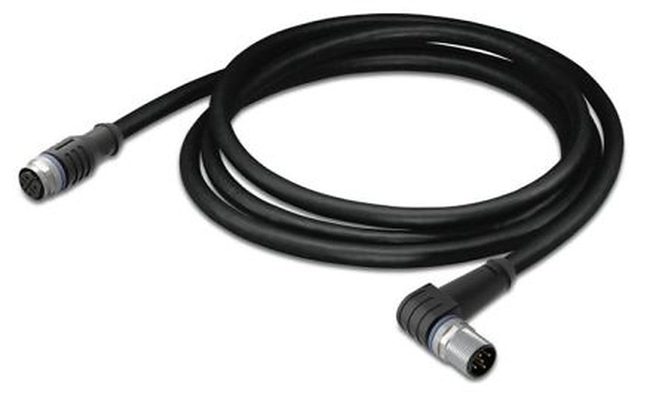 WAGO Female 5 way M12, Straight to Male 5 way M12 Plug Actuator/Sensor Cable, 2 m