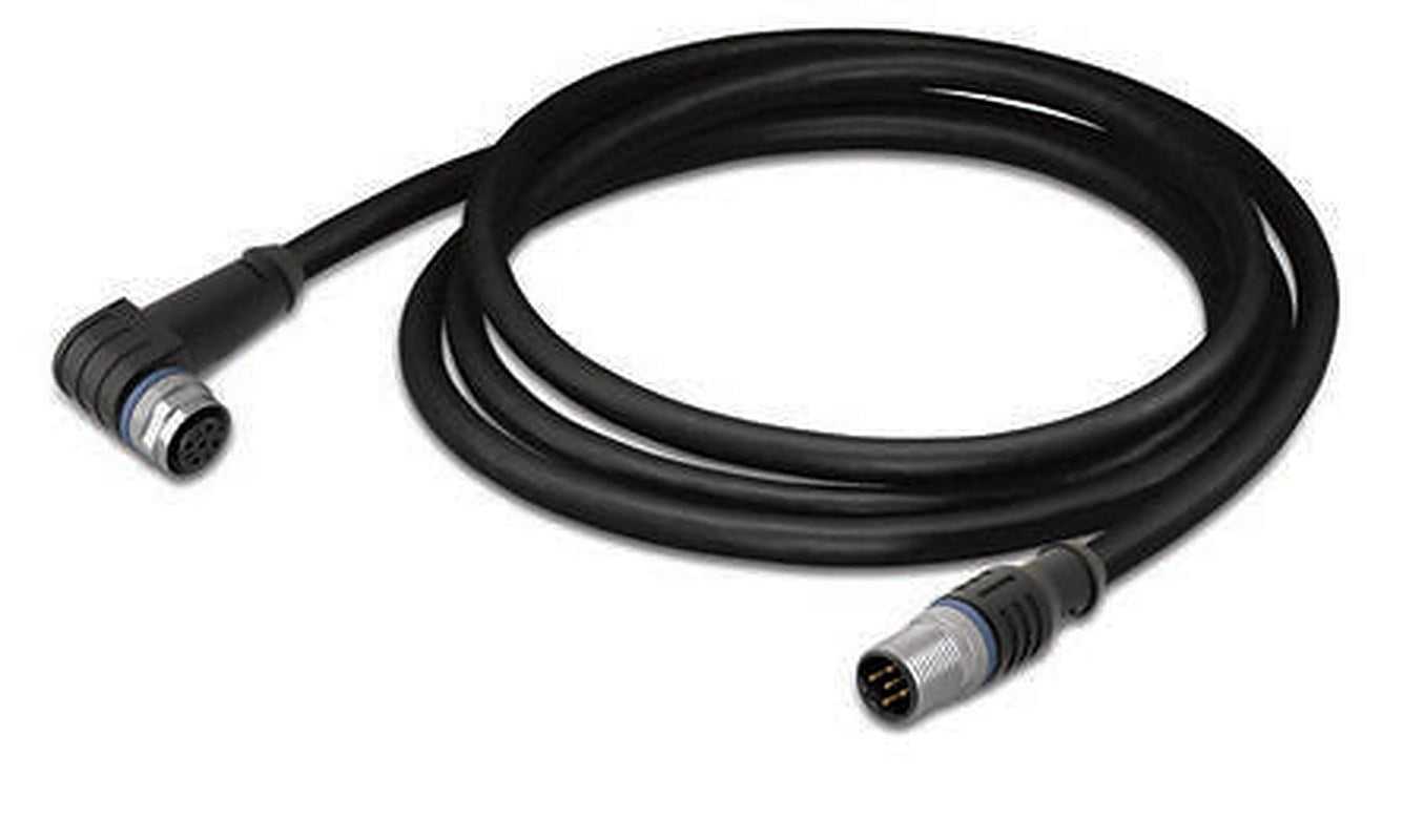 WAGO Female 5 way M12, Right Angle to Male 5 way M12, Straight Actuator/Sensor Cable, 2 m