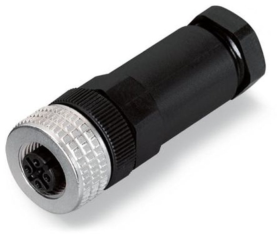 WAGO Industrial Circular Connector, 4 Contacts, Plug-in, M12 Connector, Plug, Male, IP67, 756 Series