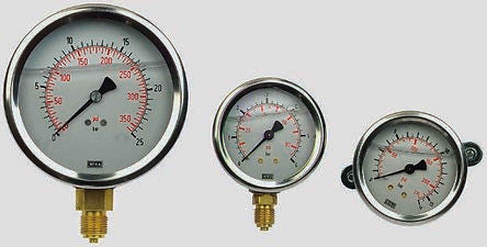 WIKA 1/2 in Threaded Pressure Gauge, 100 mm, 250 bar, RSCAL