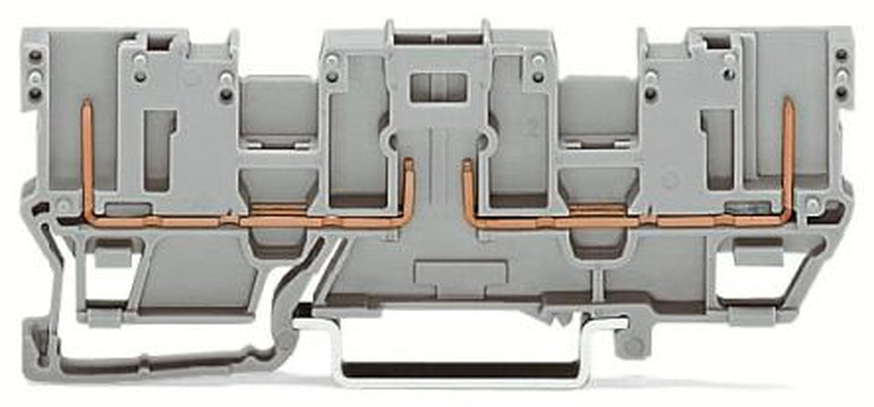WAGO 769-161 769 Series Carrier Terminal Block Grey, 1-Level, Wire, CSA