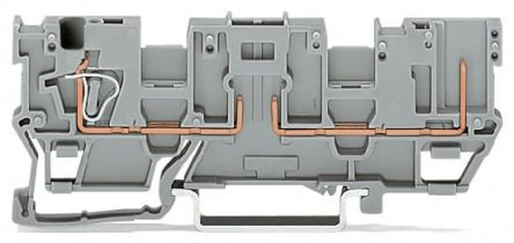 WAGO 769-181 769 Series Carrier Terminal Block Grey, 4mm², 1-Level, Cage Clamp, CSA