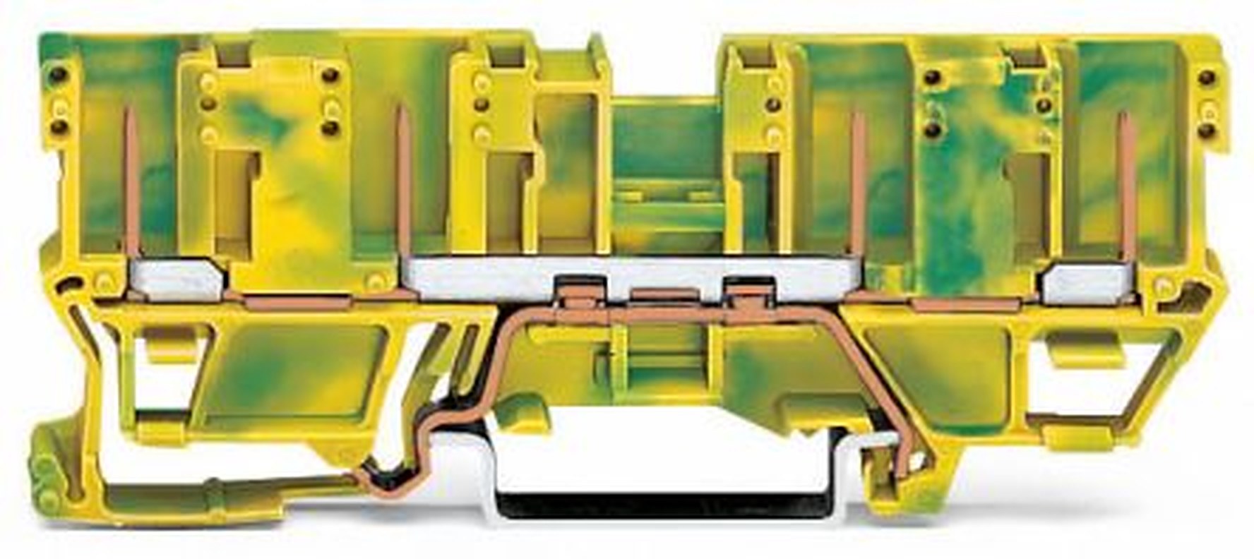 WAGO 769-207 769 Series Carrier Terminal Block Green, Yellow, 1-Level, Wire, CSA