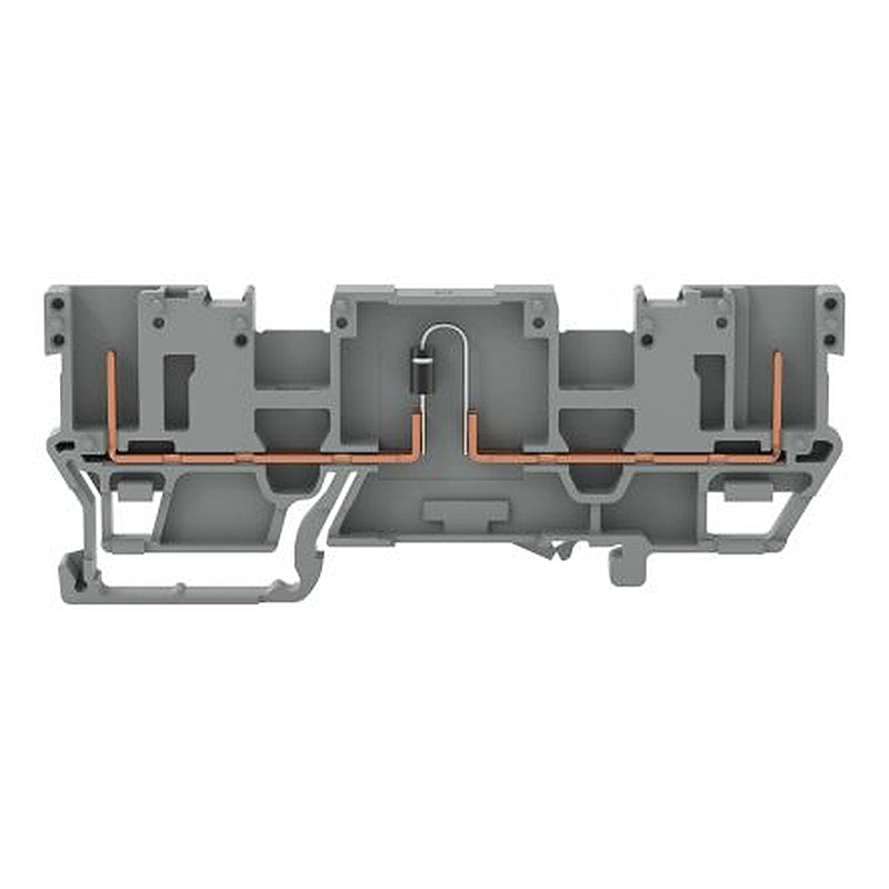 WAGO 769-208/281-410 769 Series Carrier Terminal Block Grey, 4mm², 1-Level, Wire, CSA