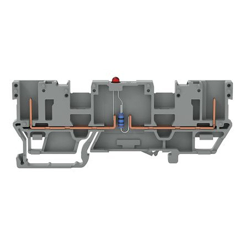 WAGO 769-209/281-413 769 Series Carrier Terminal Block Grey, 1-Level, Wire, CSA