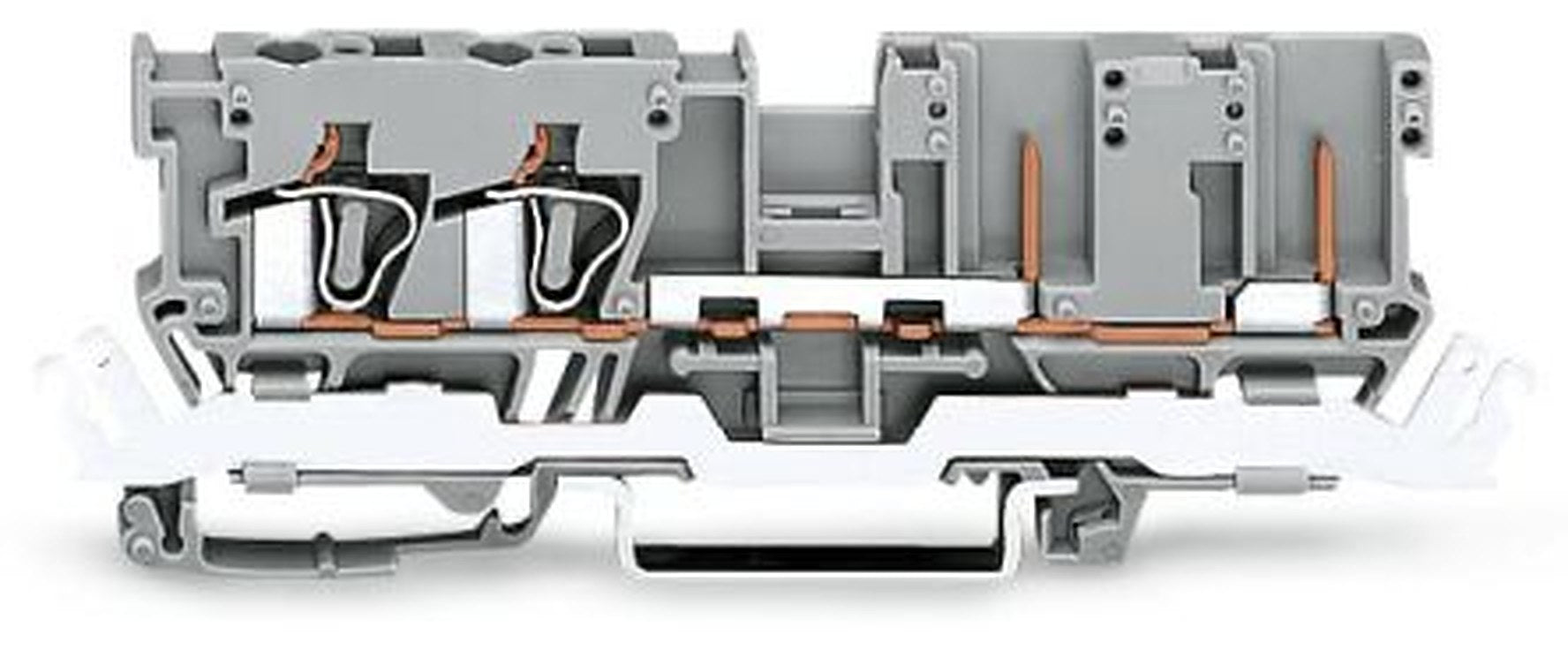 WAGO 769-211 769 Series Carrier Terminal Block Grey, 4mm², 1-Level, Cage Clamp, CSA