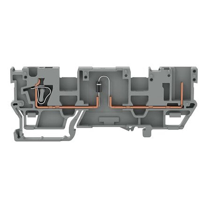 WAGO 769-218/281-410 769 Series Carrier Terminal Block Grey, 4mm², 1-Level, Cage Clamp, CSA