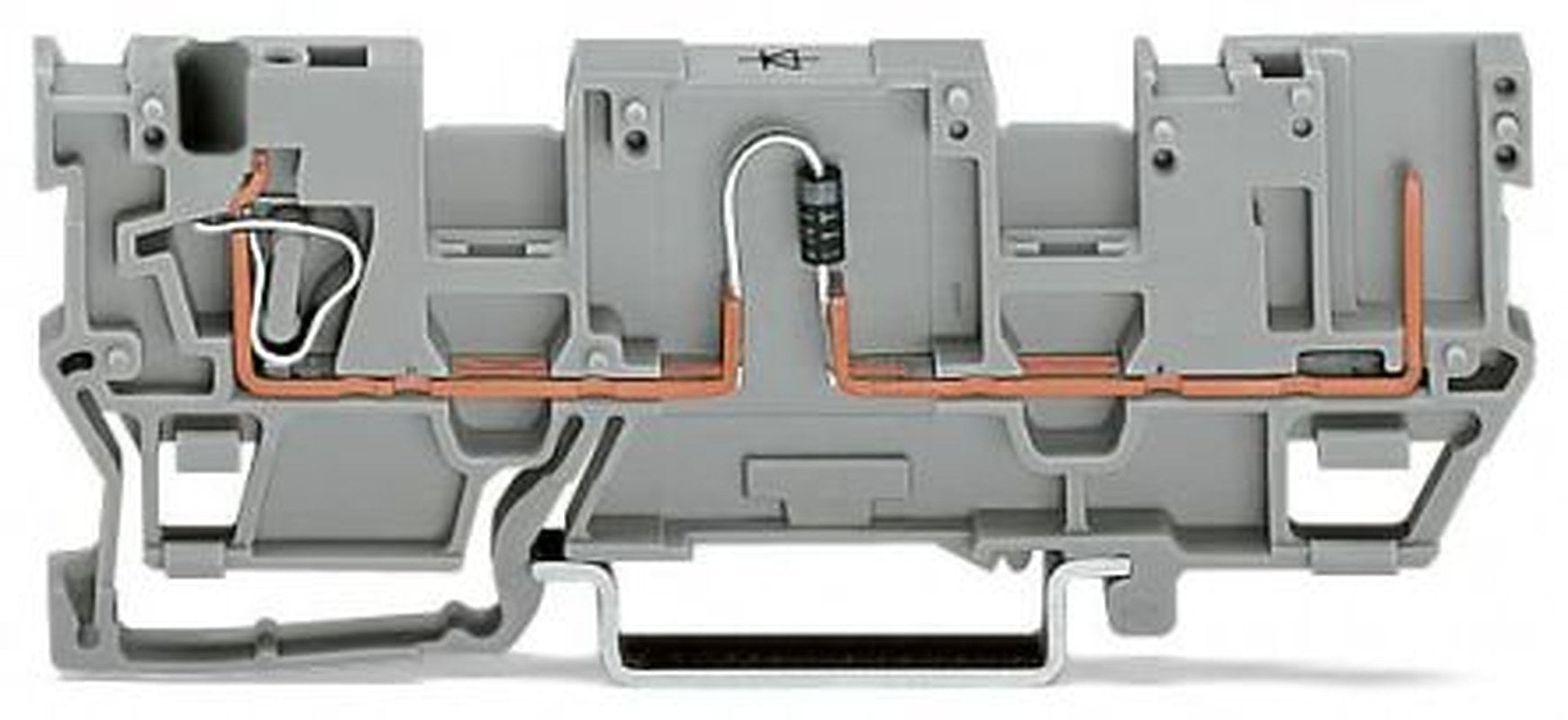 WAGO 769-218/281-411 769 Series Carrier Terminal Block Grey, 4mm², 1-Level, Cage Clamp, CSA