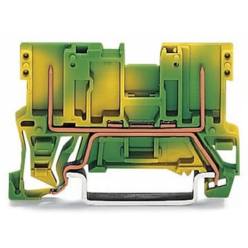 WAGO 769-227 769 Series Carrier Terminal Block Green, Yellow, 1-Level, Wire, CSA