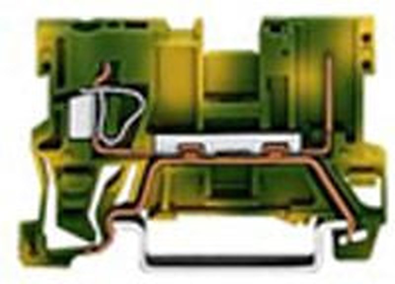 WAGO 1-Way DIN Rail Earth Block, 4mm², 12AWG, 28 AWG Wire, Cage Clamp, Polyamide Housing