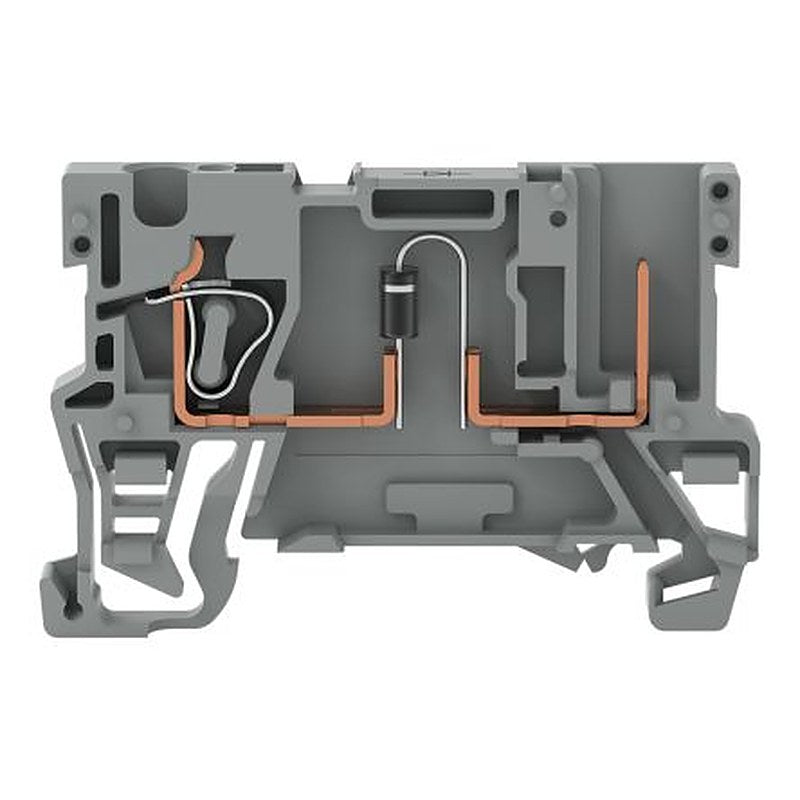 WAGO 769-238/281-410 769 Series Carrier Terminal Block Grey, 4mm², 1-Level, Cage Clamp, CSA