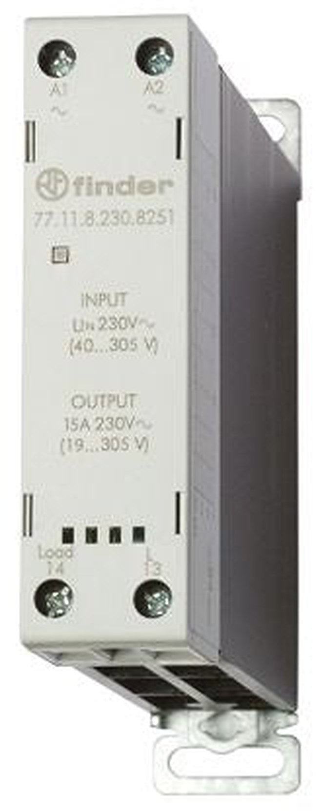 Finder 77 Series Solid State Relay, 15 A Load, DIN Rail Mount, 305 V ac Load, 24V dc Control