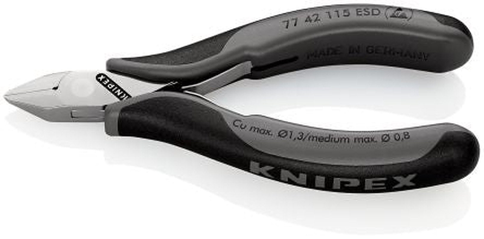 Knipex 77 42 115 ESD Without Bevel ESD Safe Side cutter