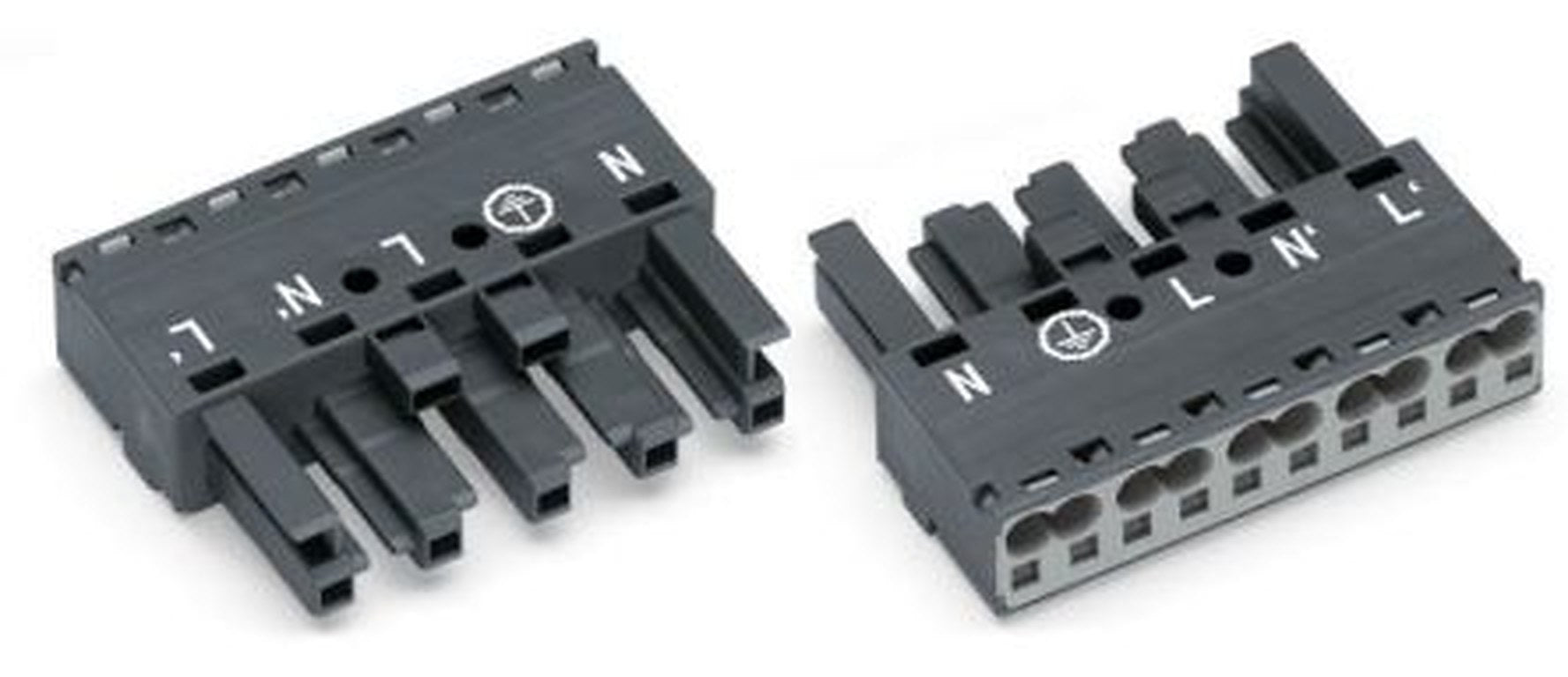 WAGO 770 Series Cable Socket Female Cage Clamp, 5-Pole, 25A, 2-Way, IP20