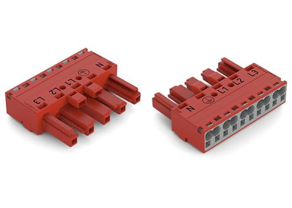 WAGO 770 Series Cable Socket Female Cage Clamp, 5-Pole, 25A, 2-Way, IP20