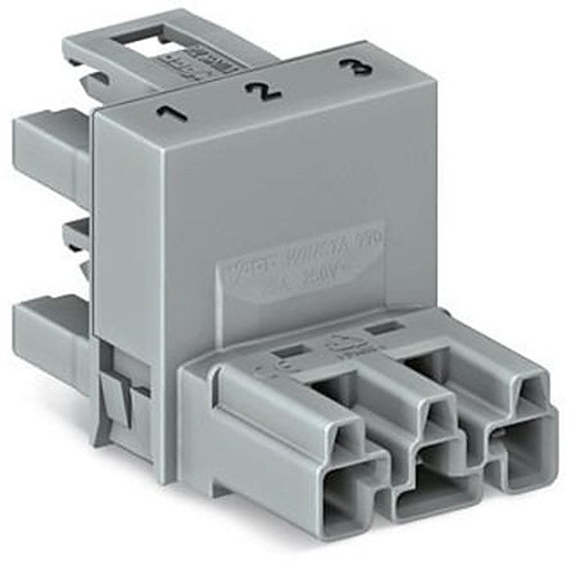 WAGO 770 Series Cable Distribution Connector Cage Clamp, 3-Pole, 25A, 2-Way, IP20