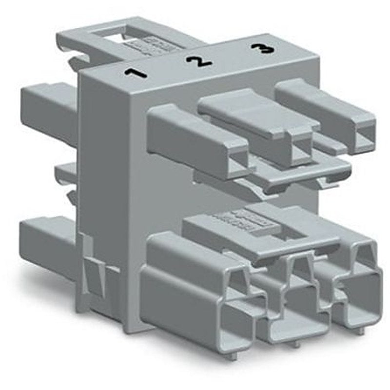WAGO 770 Series Cable Distribution Connector Cage Clamp, 3-Pole, 25A, 3-Way, IP20