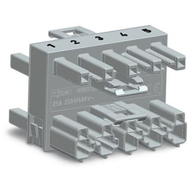 WAGO 770 Series Cable Distribution Connector Cage Clamp, 5-Pole, 3-Way, IP20