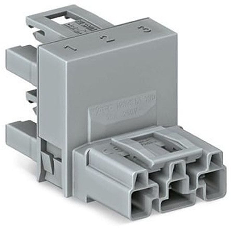 WAGO 770 Series Cable Distribution Connector Cage Clamp, 3-Pole, 25A, 3-Way, IP20