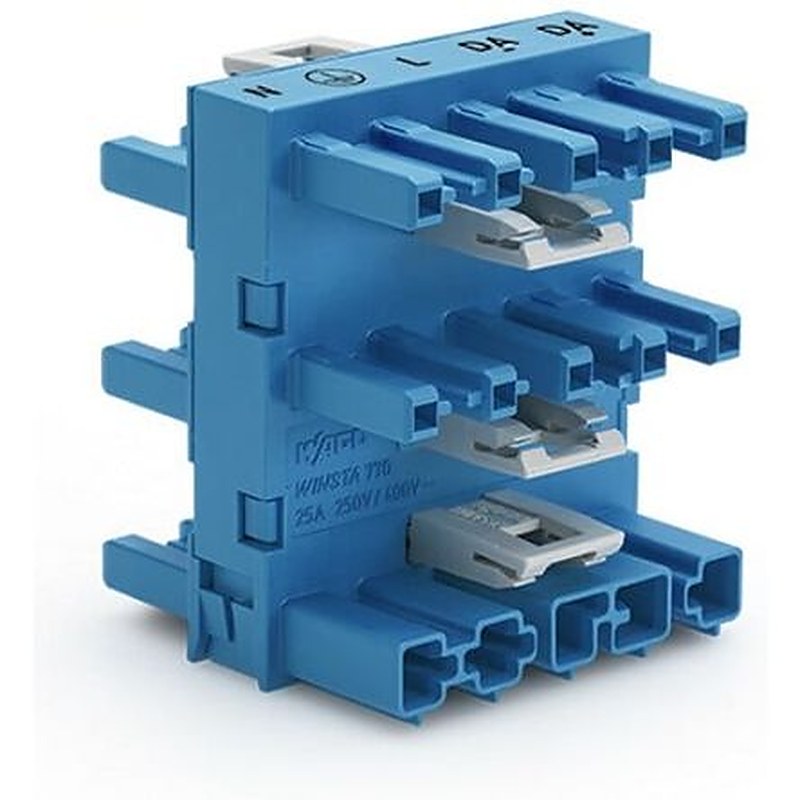 WAGO 770 Series Cable Distribution Connector Cage Clamp, 5-Pole, 25A, 5-Way, IP20