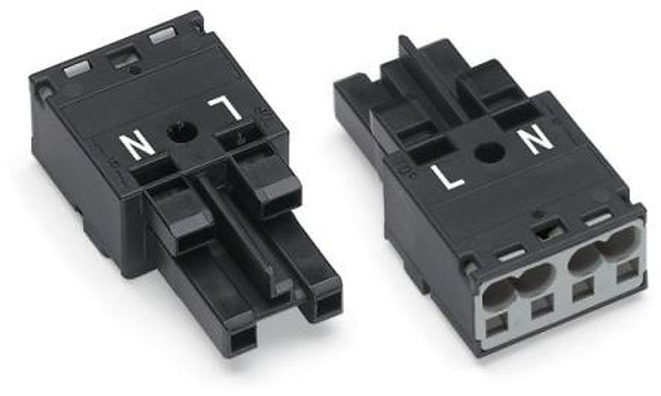 WAGO 770 Series Cable Socket Female Cage Clamp, 2-Pole, 25A, 2-Way, IP20