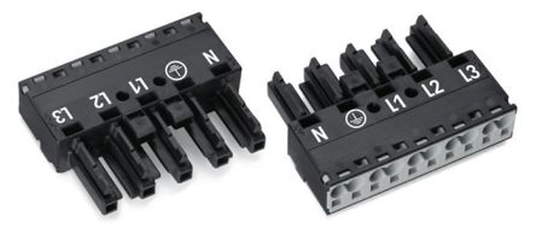 WAGO 770 Series Cable Lighting Connector Female Push-in, 5-Pole, 25A, 5-Way, IP20