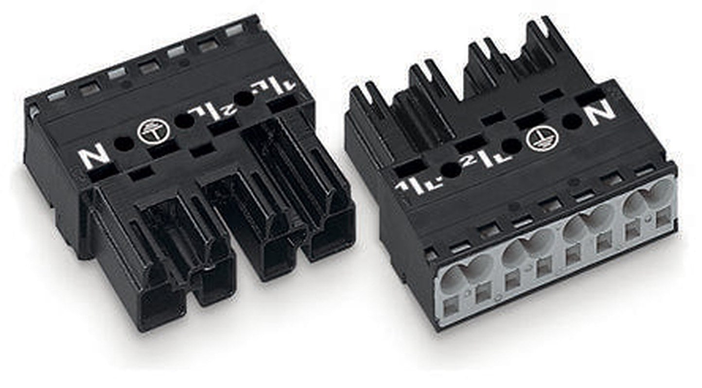 WAGO 770 Series Cable Plug Male Cage Clamp, 4-Pole, 25A, IP20